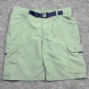 LANDS' END Cargo Shorts Sage Green Nylon Hiking Quick Dry Men’s Size Medium